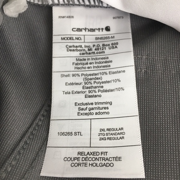 Carhartt Force Sun Defender Pants Mens 2XL Relaxed Fit Rugged Flex Workwear - Picture 6 of 11